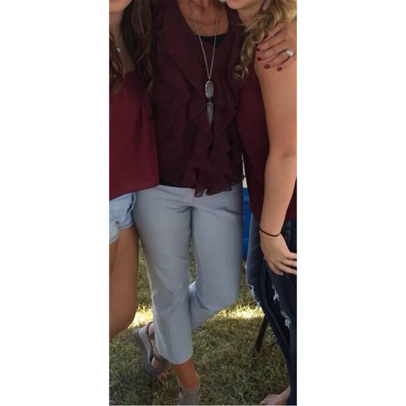 Peck & Peck Grey Cropped Pants Size 2 - Picture 5 of 10